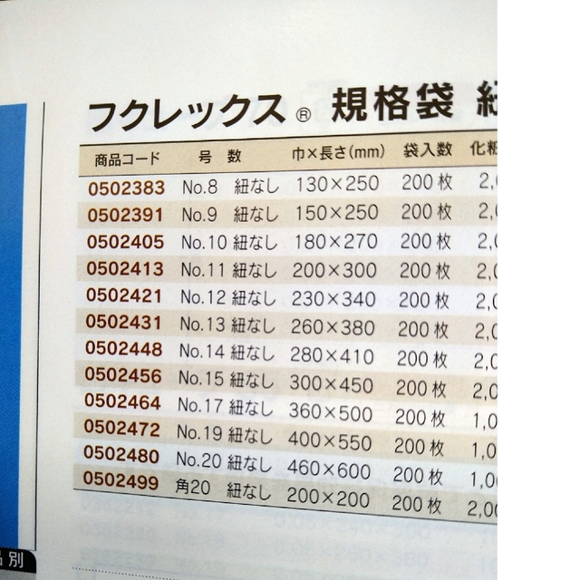 福助 フクレックス 新 No.15 紐なし 300x450 ケース - 3