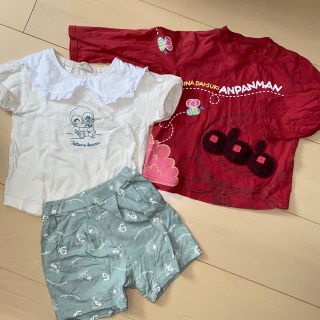 アンパンマン(アンパンマン)のアンパンマン 女の子 90 ドキンちゃん 3点セット パンツ ロンT Tシャツ(Tシャツ/カットソー)