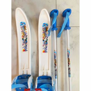 パンダスキー スキー板&ストック 70cm ホワイト スノーパンダ 子供用の
