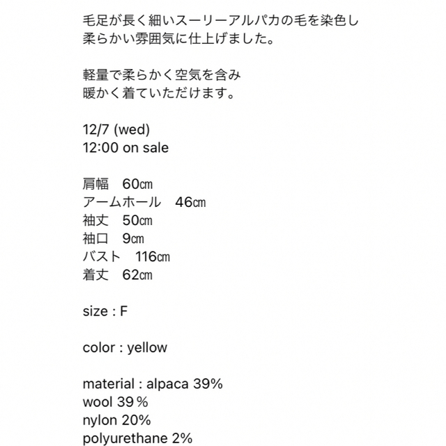 aries(アリエス)のT.japan  レモンニット レディースのトップス(ニット/セーター)の商品写真