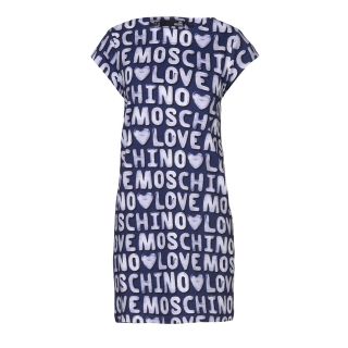 モスキーノ(MOSCHINO)のラブモスキーノ　ロゴ　ミニワンピ　ストレッチ(ミニワンピース)