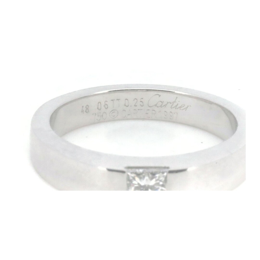 Cartier(カルティエ)の目立った傷や汚れなし カルティエ タンク リング ダイヤモンド 0.25ct 8号 K18WG(18金 ホワイトゴールド) レディースのアクセサリー(リング(指輪))の商品写真