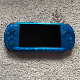 プレイステーションポータブル(PlayStation Portable)のPSP 本体 バッテリー電池なし PSP-3000 ブルー(携帯用ゲーム機本体)