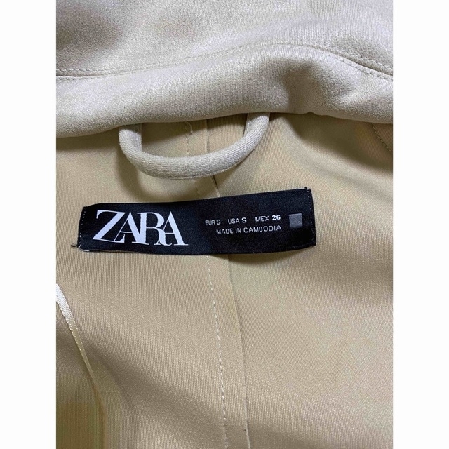 ZARA(ザラ)のZaraノーカラージャケット　フェイクスエード レディースのジャケット/アウター(ノーカラージャケット)の商品写真