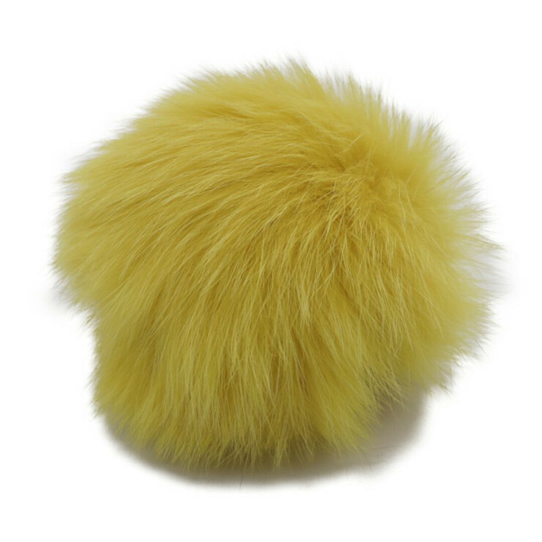 FENDI フェンディ キーホルダー フォックスファー イエロー ゴールド