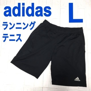 アディダス(adidas)のadidas アディダス　短パン　テニス　ランニング　パンツ　メンズ　黒　L(ウェア)