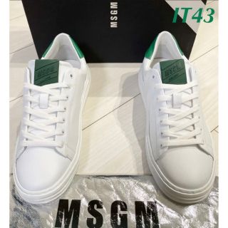 エムエスジイエム(MSGM)の【新品】MSGM(エムエスジーエム) ホワイト 43 イタリア製(スニーカー)