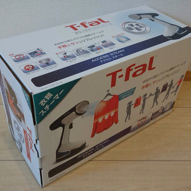 T-fal(ティファール)の値下げ【新品】ティファール 衣類スチーマー アイロン Ｔ－Ｆａｌ スマホ/家電/カメラの生活家電(アイロン)の商品写真