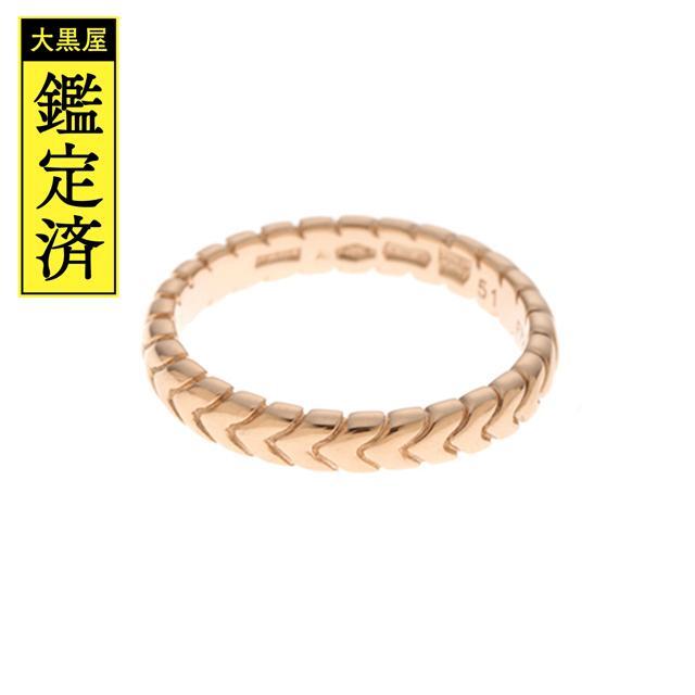 再再販! BVLGARI - ブルガリ スピガバンドリング リング PG 3.4g #51