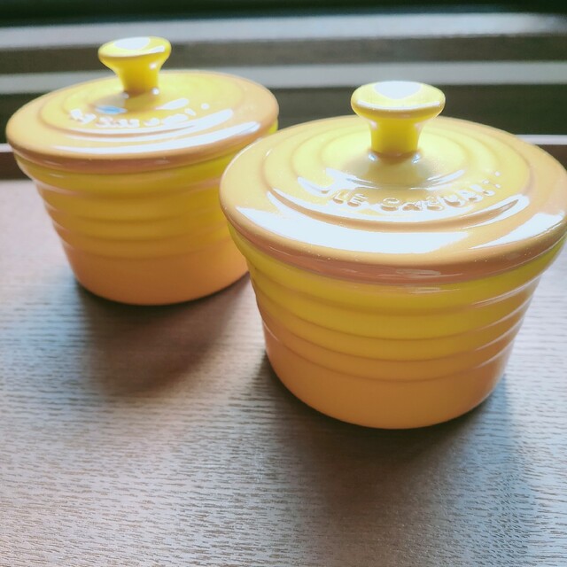 LE CREUSET(ルクルーゼ)の★新品★【ル・クルーゼ】ラムカン(フタ付き)2個セット◎耐熱容器 インテリア/住まい/日用品のキッチン/食器(食器)の商品写真