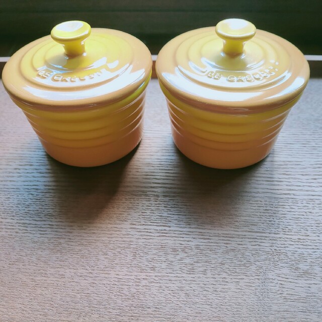 LE CREUSET(ルクルーゼ)の★新品★【ル・クルーゼ】ラムカン(フタ付き)2個セット◎耐熱容器 インテリア/住まい/日用品のキッチン/食器(食器)の商品写真