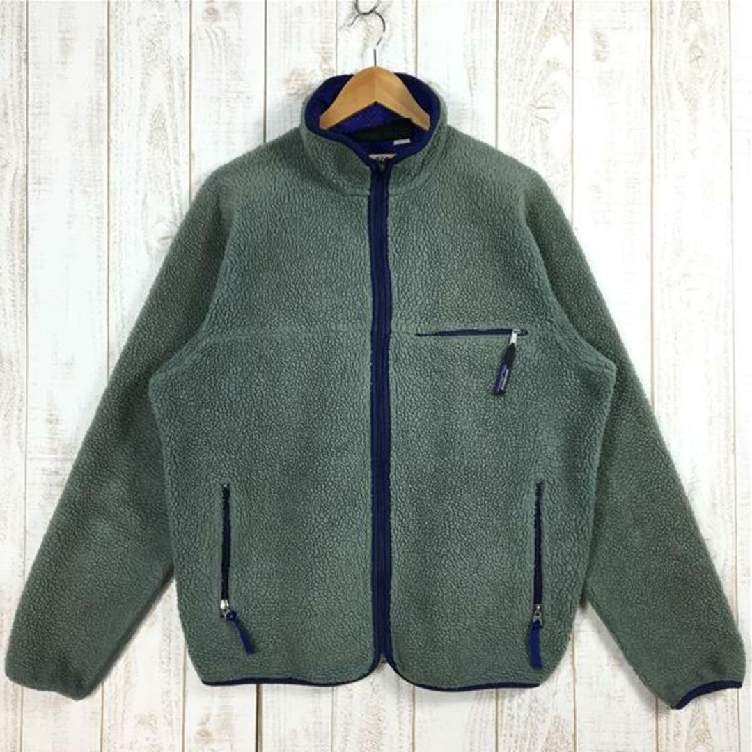 MENMENs L  パタゴニア レトロカーディガン Retro Cardigan （ベビーレトロ） ユーカリ×ブルーベリー アメリカ製 パイル フリース ジャケット 生産終了モデル 希少カラー 入手困難 PATAGONIA 23020 Eucalyptus / Blueberry グリーン系