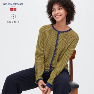 ユニクロ(UNIQLO)のユニクロ　INES DE LA FRESSANGE ボーダー　カーディガン(カーディガン)