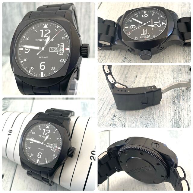 【動作OK】BURBERRY バーバリー BU7638 腕時計 ブラック