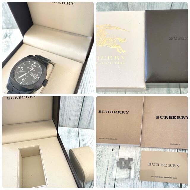 【動作OK】BURBERRY バーバリー BU7638 腕時計 ブラック
