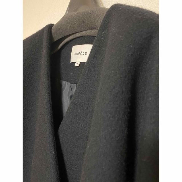 ENFOLD(エンフォルド)のENFOLD キルティングコート　黒　36 レディースのジャケット/アウター(ロングコート)の商品写真