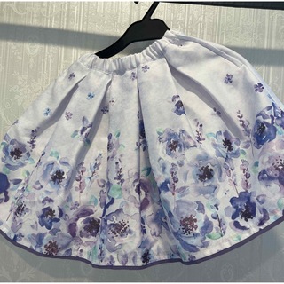 アナスイミニ(ANNA SUI mini)のアナスイミニ　ANNASUI MINI 花柄スカート　130センチ　紫(スカート)