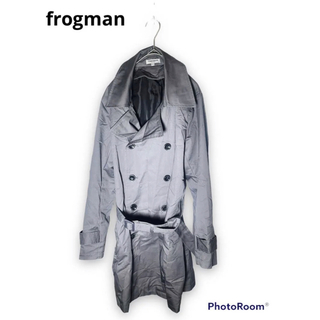 フロッグマン　frogman ベルテッドコート　 ロングコート　グレー　メンズ(トレンチコート)