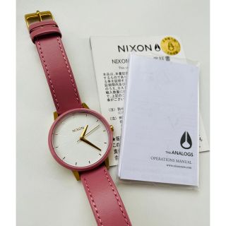 ニクソン(NIXON)の【電池新品の美品】NIXONのTHE KENSINGTON パステルピンク！(腕時計)