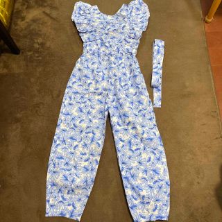 ザラキッズ(ZARA KIDS)の【要プロフィール一読:美品】ZARAガールズ　オールインワン　1344cm/9歳(ワンピース)