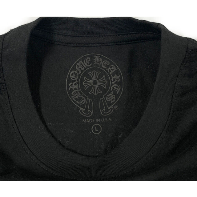 Chrome Hearts(クロムハーツ)のCHROME HEARTS クロムハーツ マルチカラー セメタリークロス ロングスリーブ 長袖Ｔシャツ
 コットン ブラック L 国内正規品 / 29689【中古】 メンズのトップス(Tシャツ/カットソー(七分/長袖))の商品写真