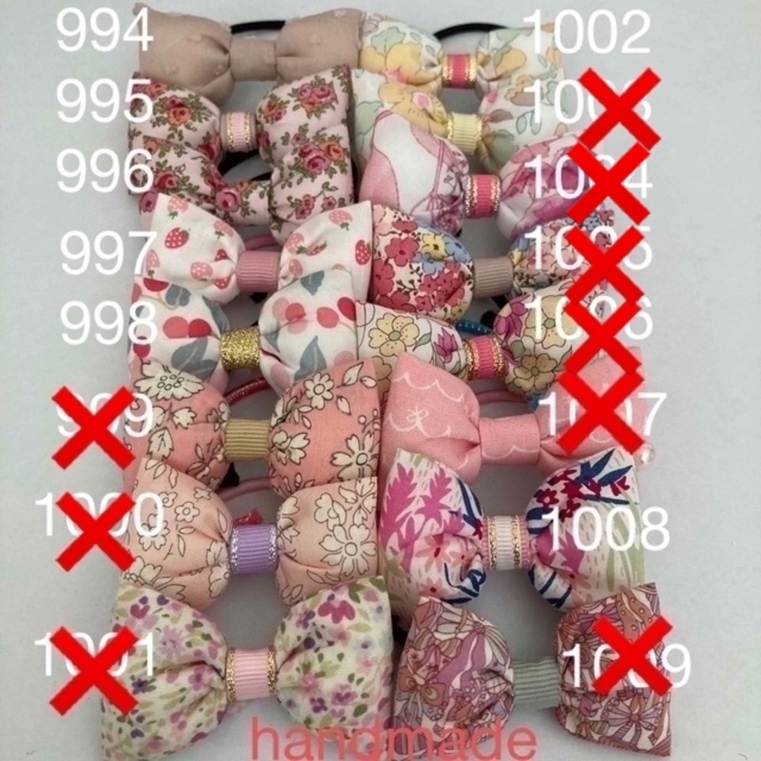 ♡選べるヘアゴム♡ポニーテールサイズ　ピンク系 ハンドメイドのアクセサリー(ヘアアクセサリー)の商品写真