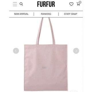 ファーファー(fur fur)のFURFUR プレイフル　トートバッグ　ピンク(トートバッグ)