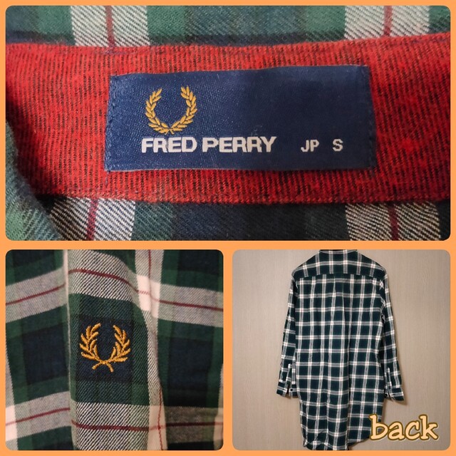 FRED PERRY(フレッドペリー)のFRED PERRY コットンチェックワンピ☆グリーン系 レディースのワンピース(ひざ丈ワンピース)の商品写真