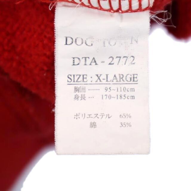 ドッグタウン バックプリント ロゴ刺繍 スウェット XL 赤系 DOGTOWN 長袖 トレーナー メンズ   【221207】 8