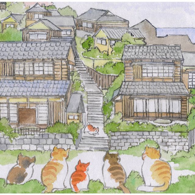Japanese Village with Cats! 猫のいる日本村！