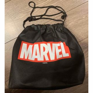 マーベル(MARVEL)のMARVEL マーベル loungeflyラウンジフライ バッグカバー 巾着 黒(ハンドバッグ)