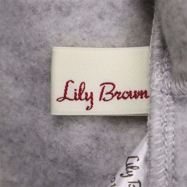 リリーブラウン スウェット 長袖ロングワンピース F グレー Lily Brown 裏起毛 トレーナー レディース   【221203】 6