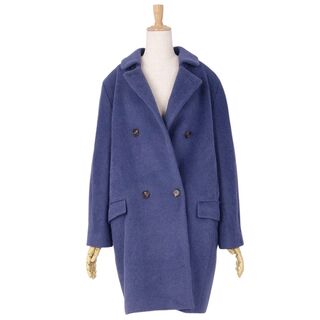 マックスマーラ(Max Mara)の極美品 マックスマーラ S'Max Mara コート ダブルブレスト アルパカ ウール アウター レディース JI42 USA8 FB40 GB10(L相当) ブルー(その他)