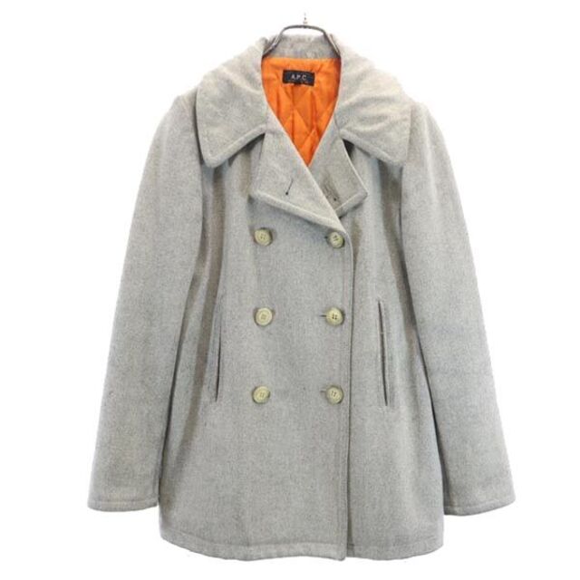 アーペーセー ウールブレンド ピー コート S グレー A.P.C. 裏