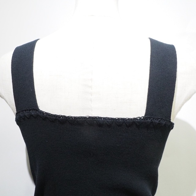 CHANEL】シャネル サマーニット P25213 コットン 黒 レディース タンク