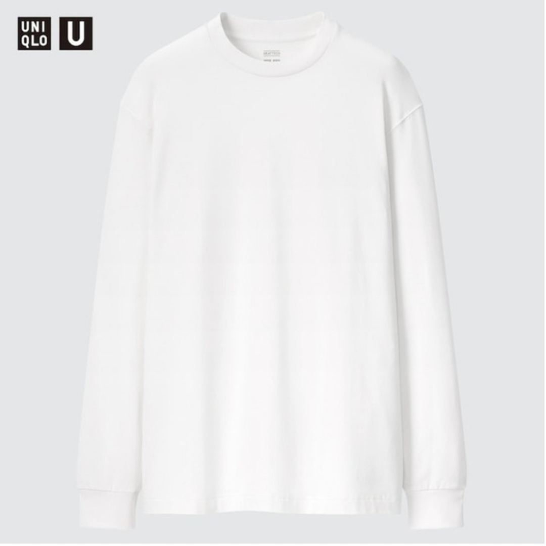 UNIQLO(ユニクロ)の新品ユニクロユー　ヒートテックコットンクルーネックT 長袖　白S メンズのトップス(Tシャツ/カットソー(七分/長袖))の商品写真