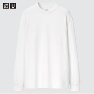 ユニクロ(UNIQLO)の新品ユニクロユー　ヒートテックコットンクルーネックT 長袖　白S(Tシャツ/カットソー(七分/長袖))