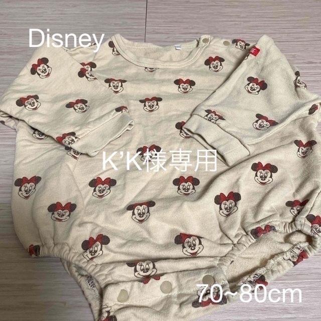 Disney(ディズニー)の子供服　Disney ミニー柄ロンパース キッズ/ベビー/マタニティのベビー服(~85cm)(ロンパース)の商品写真