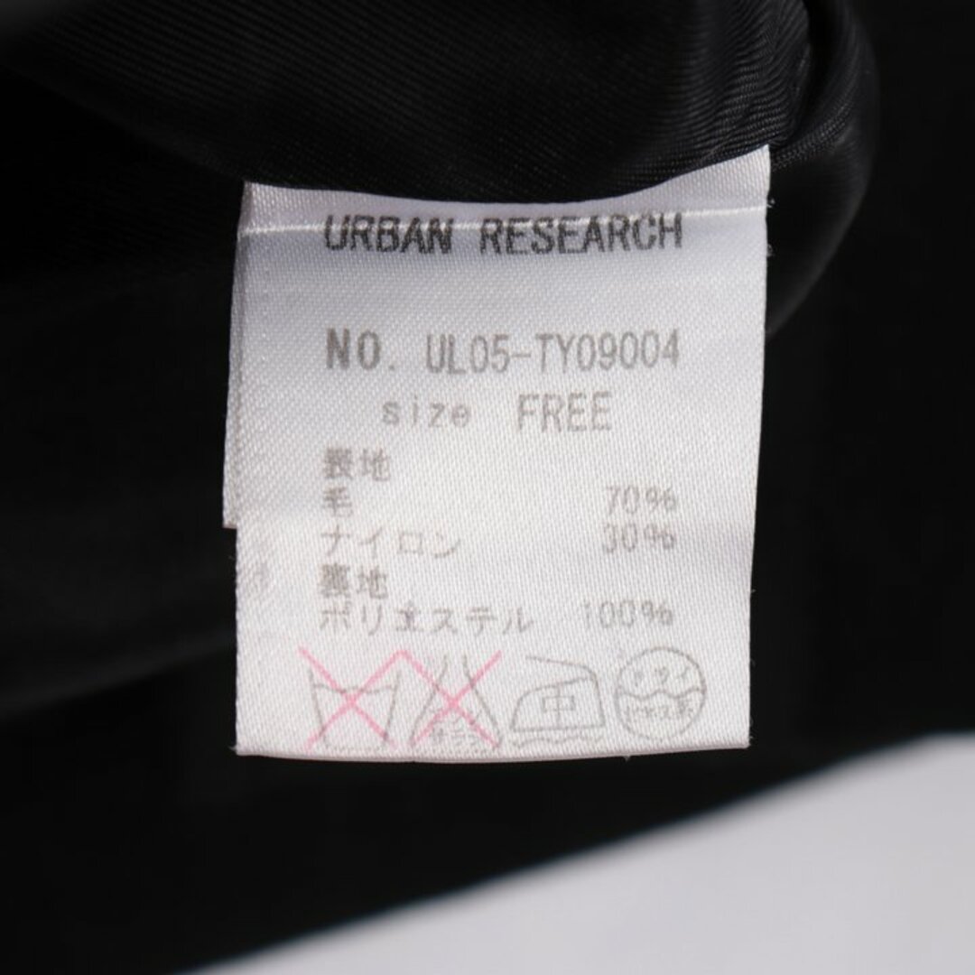 URBAN RESEARCH(アーバンリサーチ)のアーバンリサーチ ダッフルコート 無地 ジャケット アウター ウール混 レディース Fサイズ ブラック URBAN RESEARCH レディースのジャケット/アウター(ダッフルコート)の商品写真
