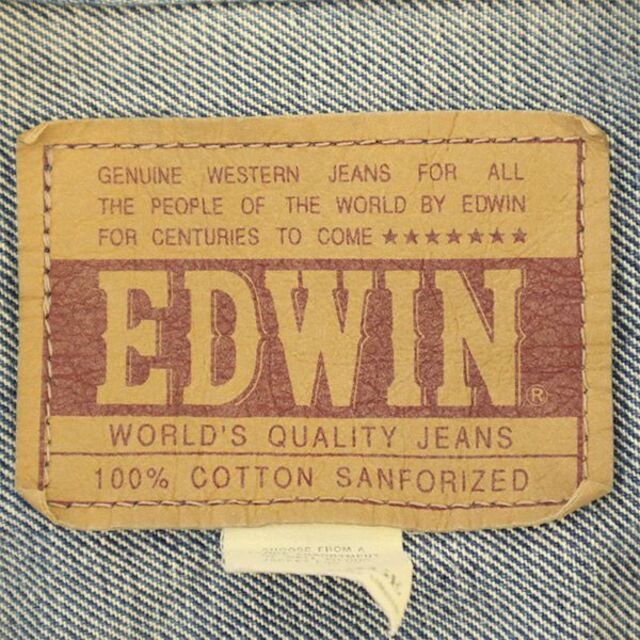 EDWIN - エドウィン デニムジャケット XL ブルー EDWIN ジージャン メンズ 【中古】 【221208】の通販 by 古着屋