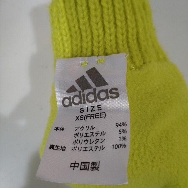 adidas(アディダス)のアディダス　キッズ　ミトン 手袋　XS キッズ/ベビー/マタニティのこども用ファッション小物(手袋)の商品写真