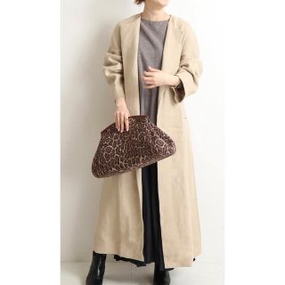 イエナ(IENA)のイエナ LINEN ノーカラーロングコート IENA(ロングコート)