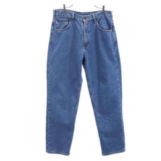 Carhartt カーハート チェック裏地付きデニムパンツ 大きいサイズ  ワーク ブルー (メンズ 48/32)   O5057