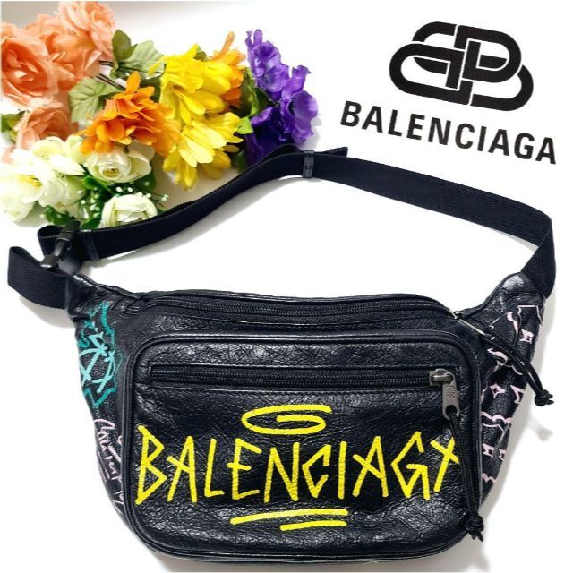 BALENCIAGA Explorer Belt Pack Graffiti Waist Body Bag 529550