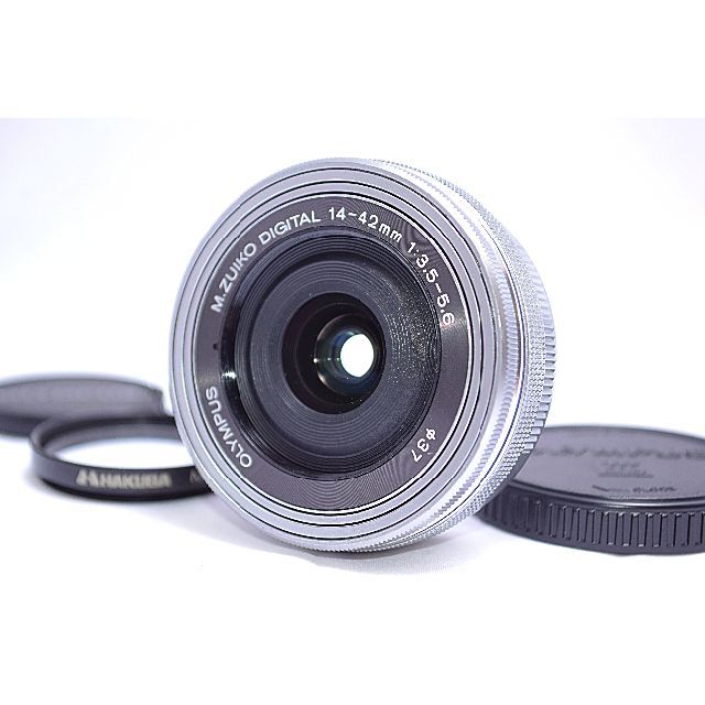 ❤ほぼ新品❤️ OLYMPUS パンケーキレンズ ❤14-42mm シルバー❤️