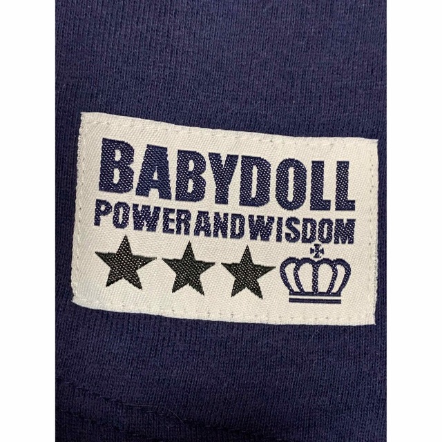 BABYDOLL(ベビードール)のSALE！ベビードール ロンティ 90cm 紺色にチェック キッズ/ベビー/マタニティのキッズ服男の子用(90cm~)(Tシャツ/カットソー)の商品写真