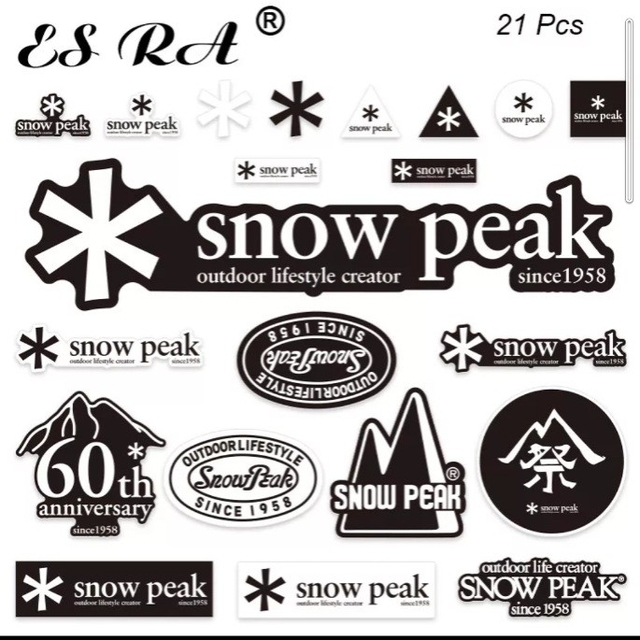 即購入大歓迎 Snow Peak スノーピーク 防水 ステッカー 21枚セット