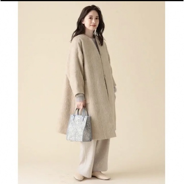 Demi-Luxe BEAMS - Demi-Luxe BEAMS シャギーノーカラーコートの通販