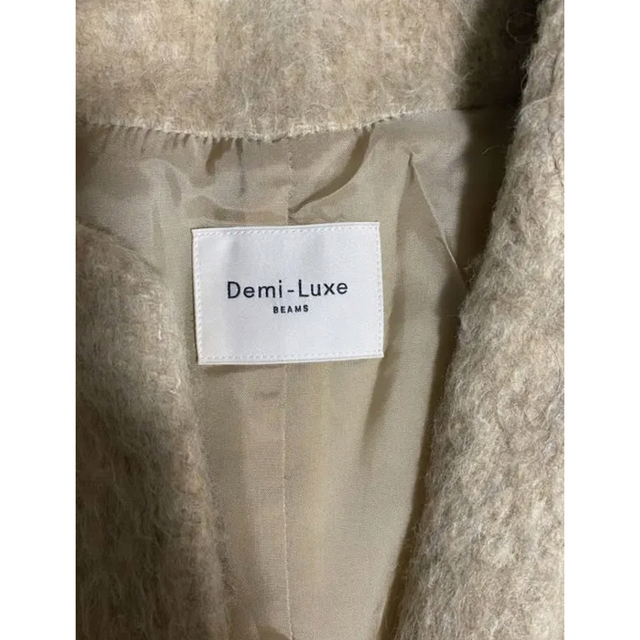 Demi-Luxe BEAMS(デミルクスビームス)のDemi-Luxe BEAMS シャギーノーカラーコート レディースのジャケット/アウター(ロングコート)の商品写真
