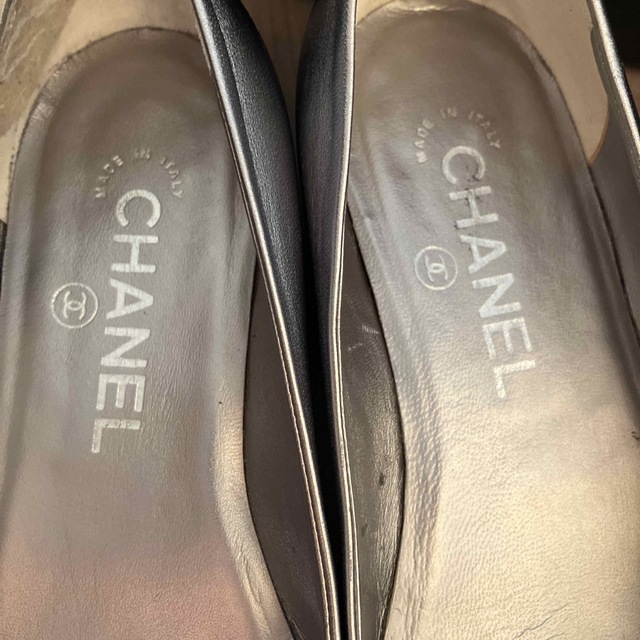 正規品♡シャネル♡CHANEL♡パンプス♡フラット♡36♡23㎝♡ダークネイビー